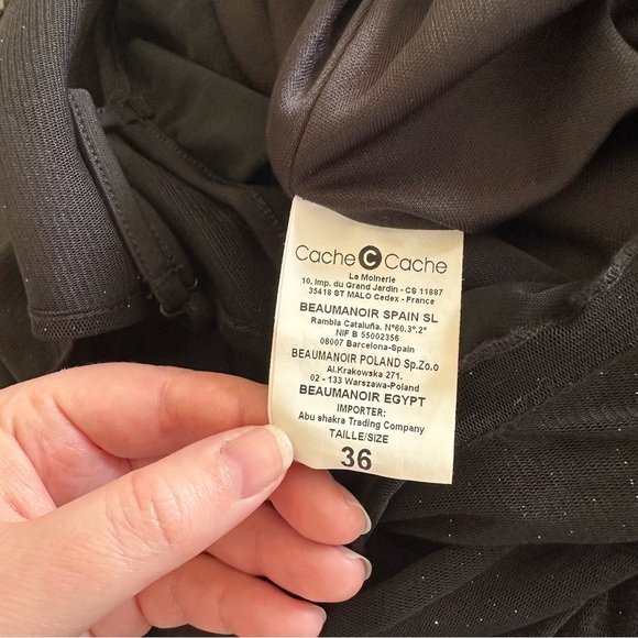 Vintage Y2K Cache Cache Dress Fairy Whimsigoth Grunge Mini Sparkles Mesh Black - Picture 10 of 13